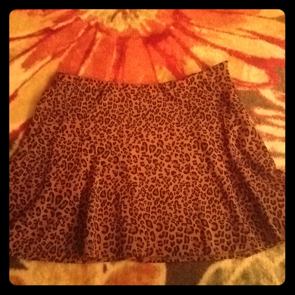 Leopard print Structured Fit n Flare, Skater Skirt